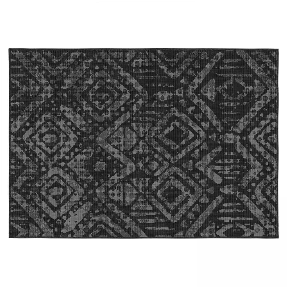 Tapis d'extérieur en polypropylène 160 x 230 cm noir Oviala
