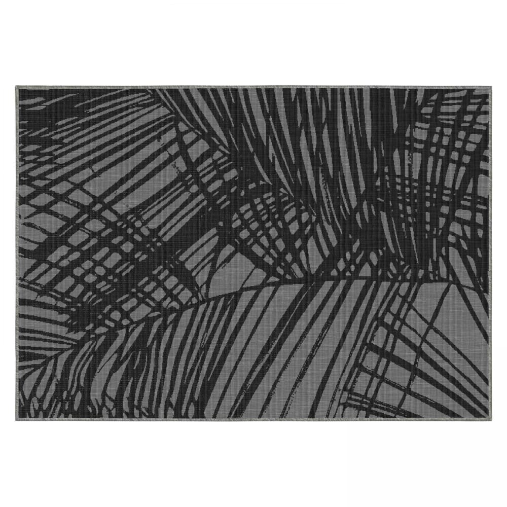 Tapis d'extérieur en polypropylène 120 x 170 cm noir Oviala
