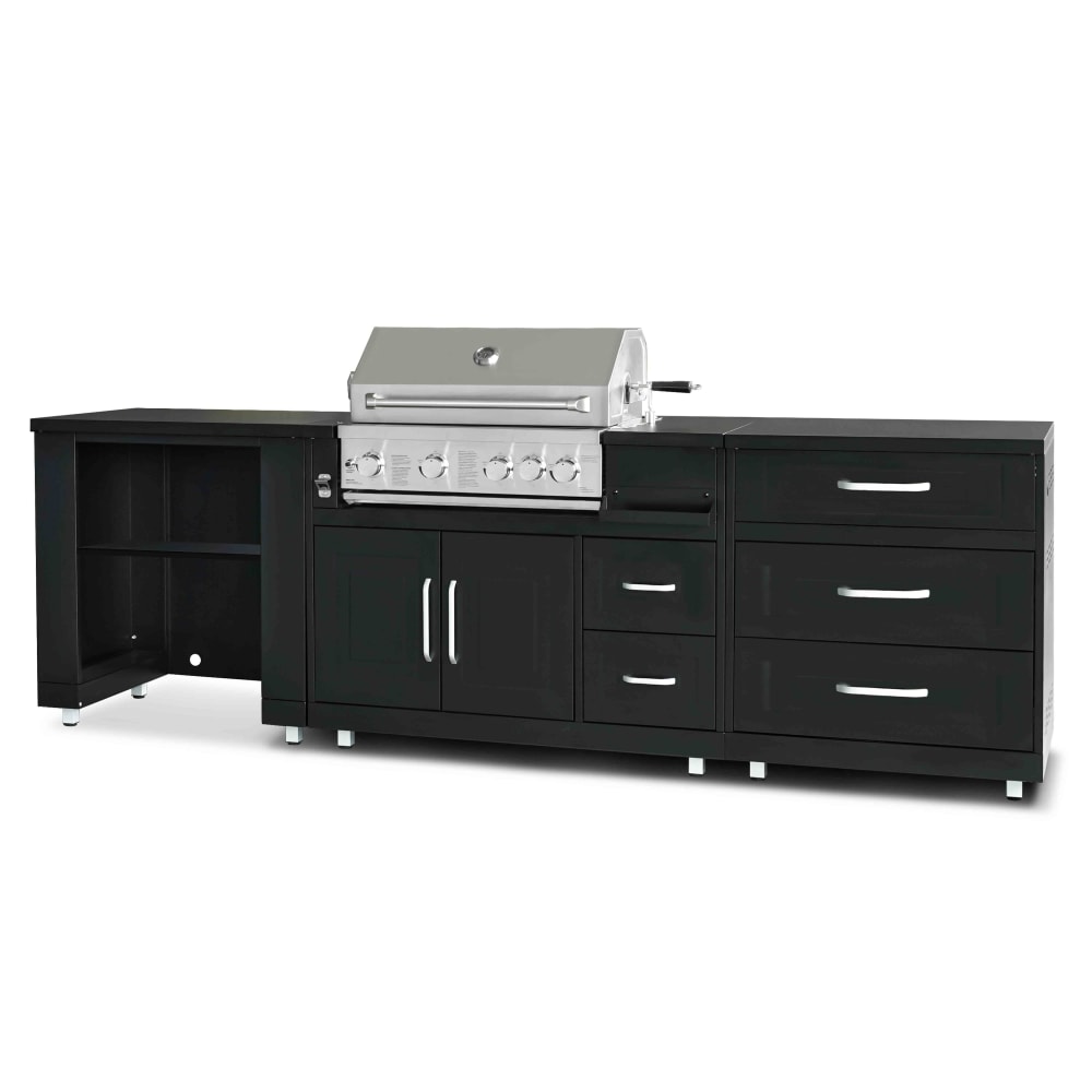 Cuisine d'extérieur 3 modules avec barbecue Oviala