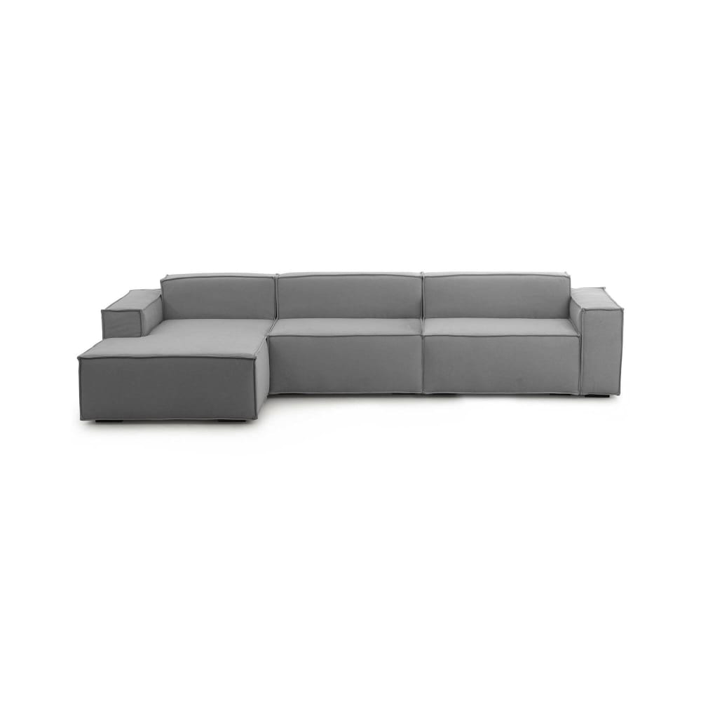 Canapé Fixe,en Tissu,gris,340x170h70 Cm