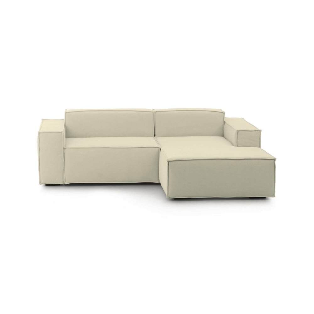 Canapé Fixe,en Tissu,beige,220x170h70 Cm