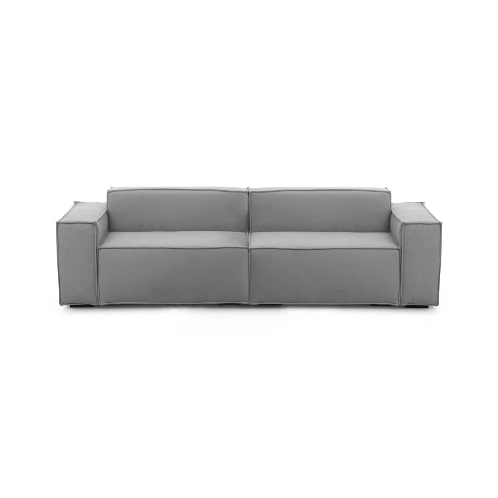 Canapé Fixe,en Tissu,gris,260x95h70 Cm