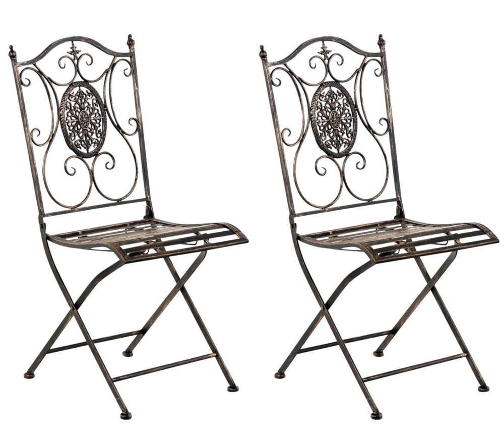 Lot De 2 Chaises Sibell Bronze