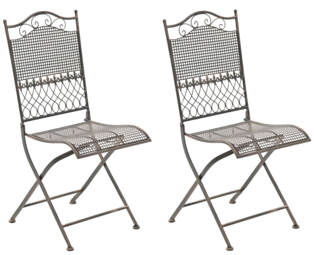 Lot De 2 Chaises De Jardin Kiran Bronze