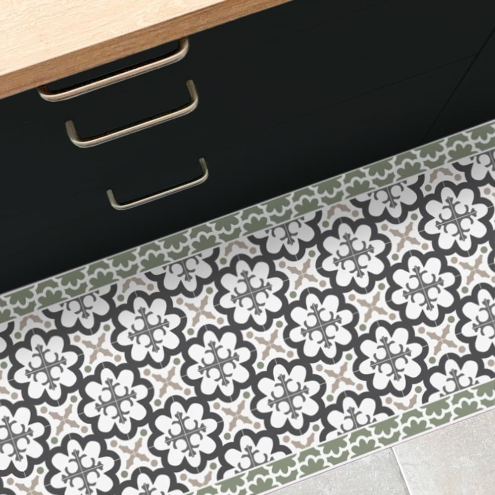 Tapis antidérapant - Cassandre - vinyle - int./ext. - Vert - 120x200cm