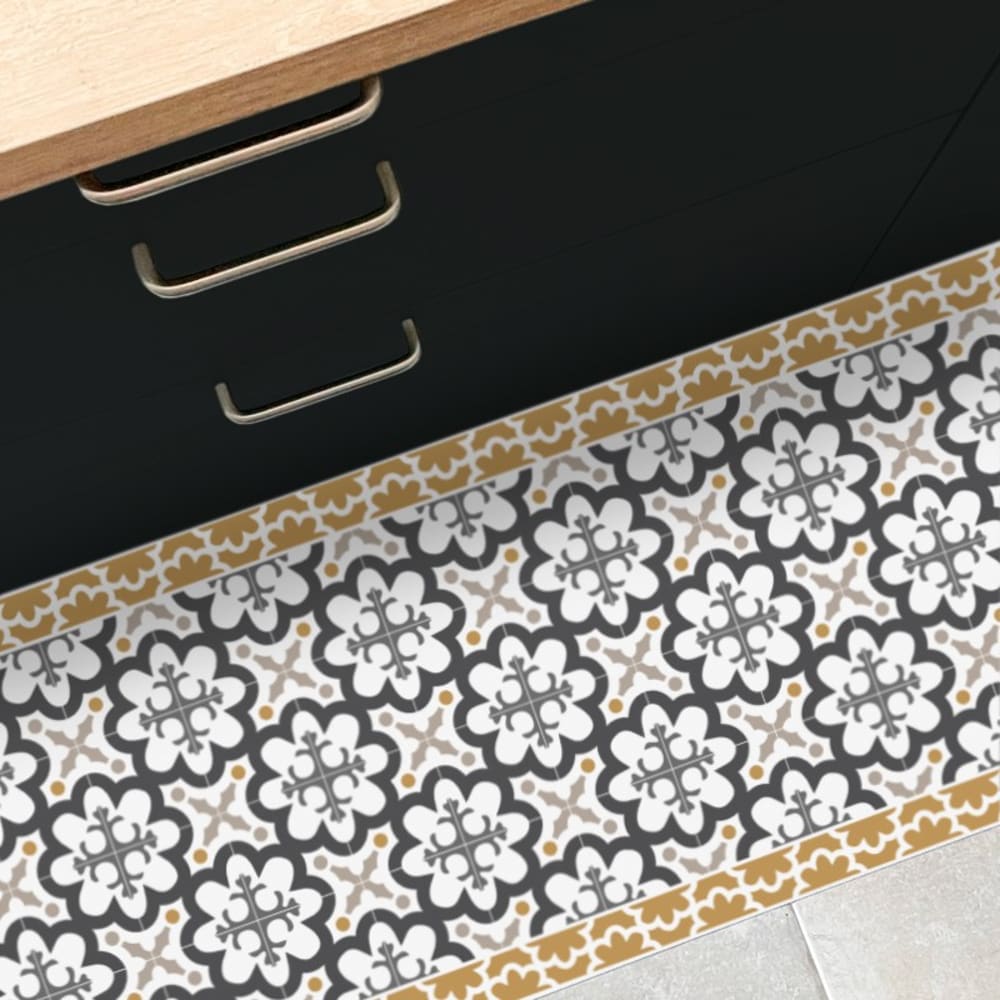 Tapis antidérapant - Cassandre - vinyle - int./ext. - Multicolore - 120x200cm