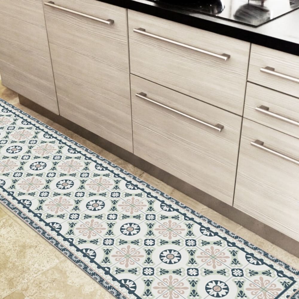 Tapis antidérapant - CC Léonie - vinyle - int./ext. - Bleu - 120x200cm