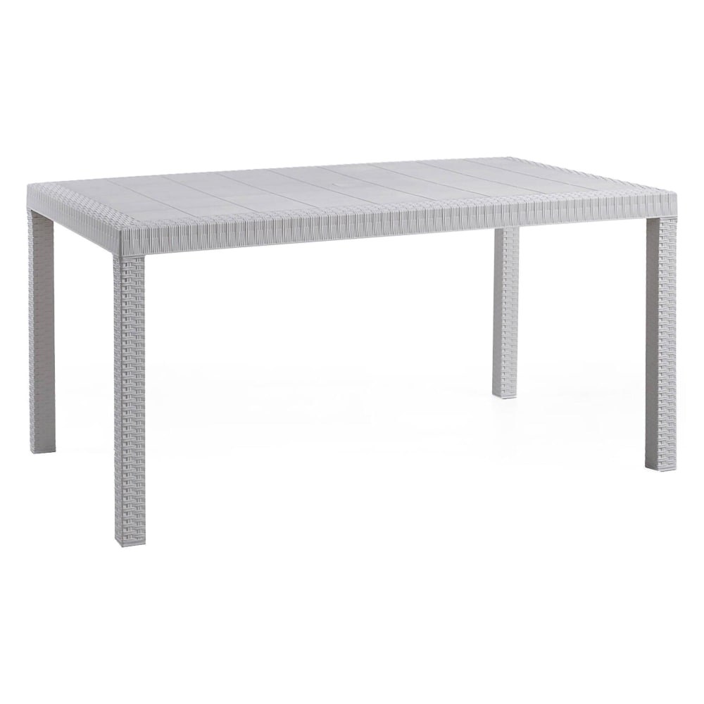 Table D'extérieur,en Pvc,blanc,150x90h74 Cm