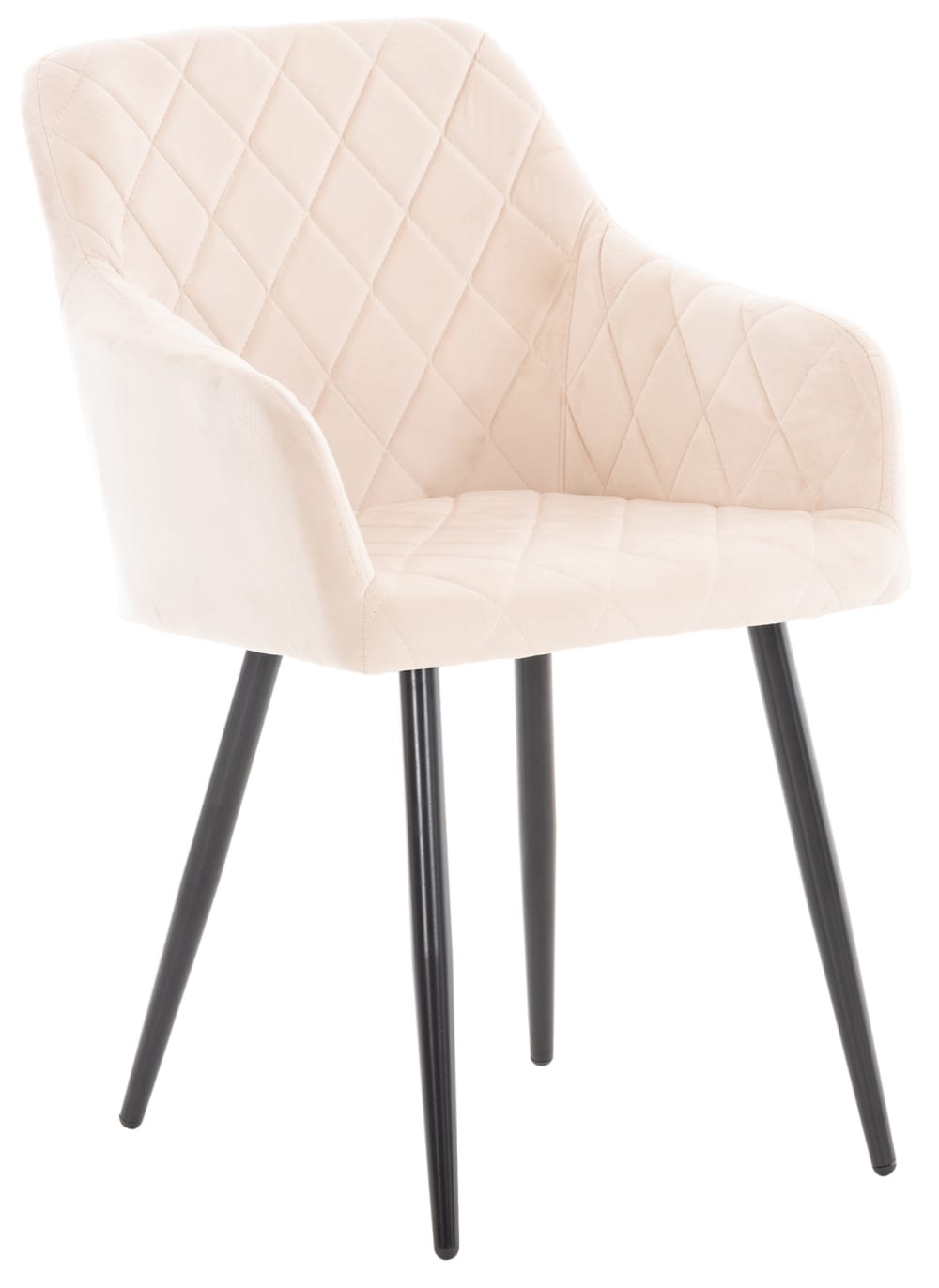 Chaise De Salle À Manger En Velours Shila Beige