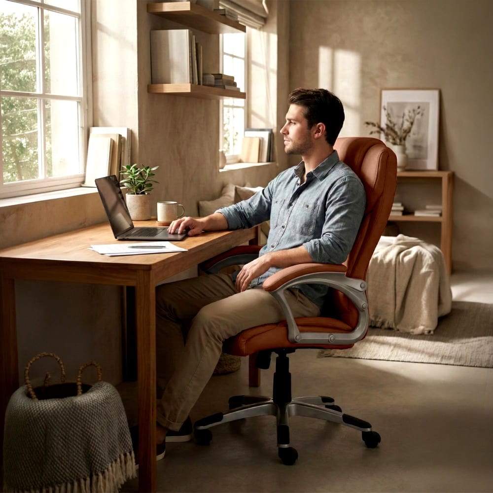 Chaise De Bureau Texas V2 Marron Clair