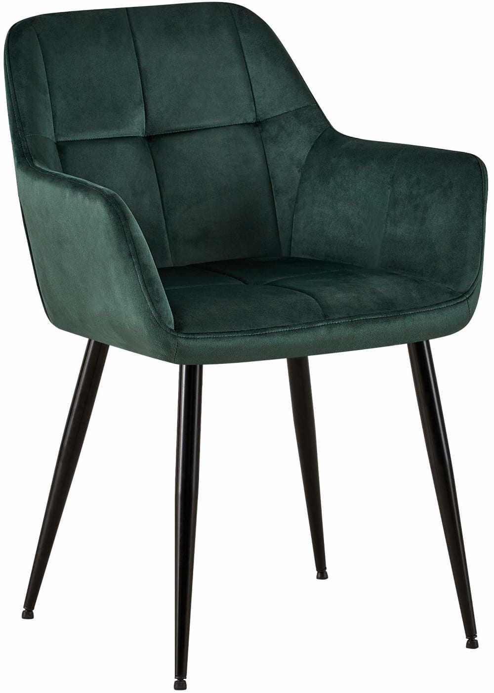 Chaise Visiteur En Velours Emia Vert