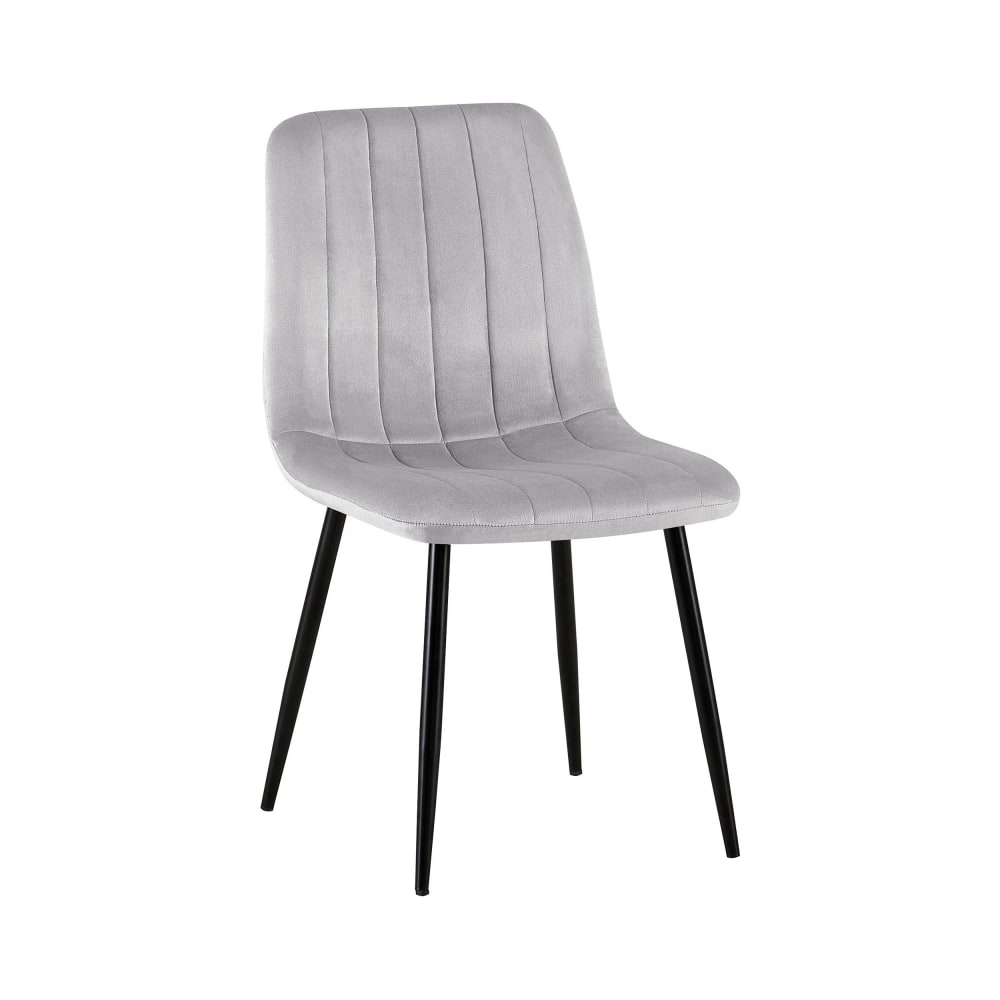 Chaise Dijon En Velours Gris