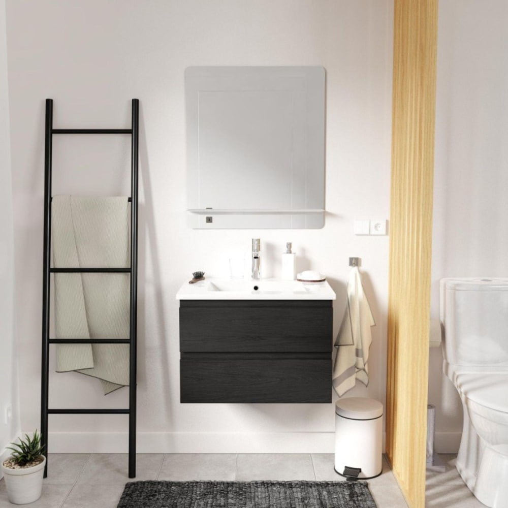 Meuble simple vasque 60cm SORRENTO + vasque