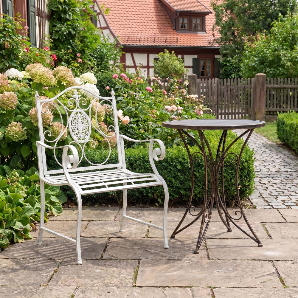 Lot De 2 Chaises De Jardin Pendjab Blanc Antique