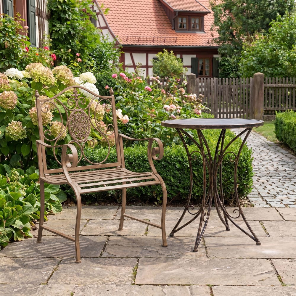 Lot De 2 Chaises De Jardin Pendjab Marron Antique