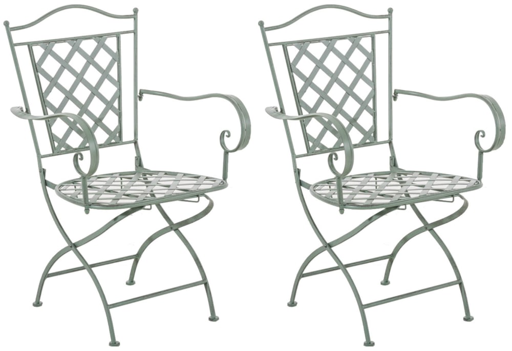 Lot De 2 Chaises Adara Vert Antique
