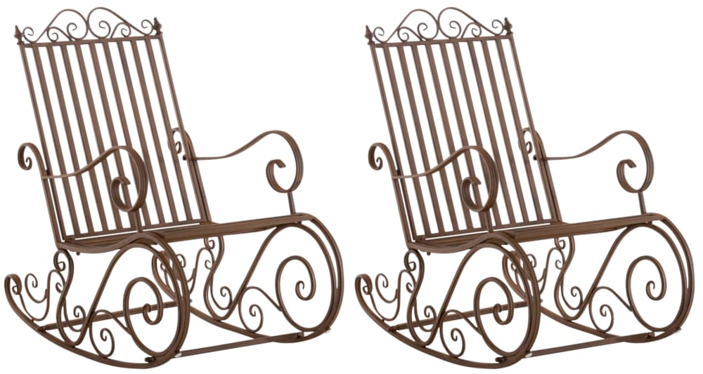 Lot De 2 Chaises À Bascule Smilla Brun
