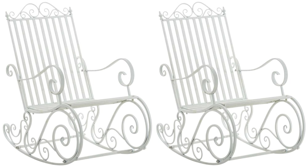 Lot De 2 Chaises À Bascule Smilla Blanc