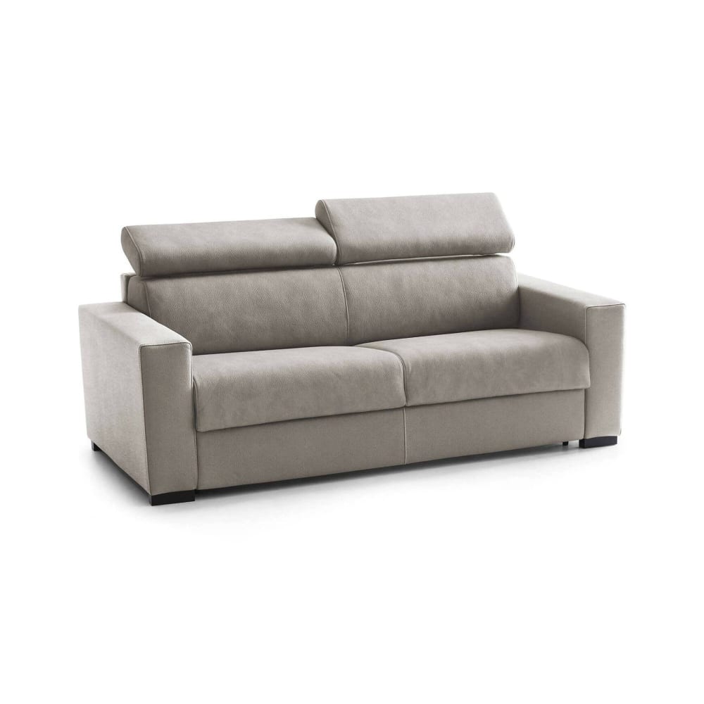 Canapé Fixe,en Tissu,gris Tourterelle,220x95h85 Cm