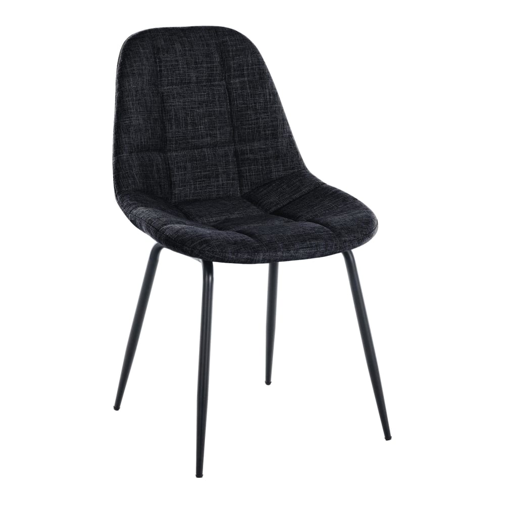 Chaise Tom En Tissu Noir