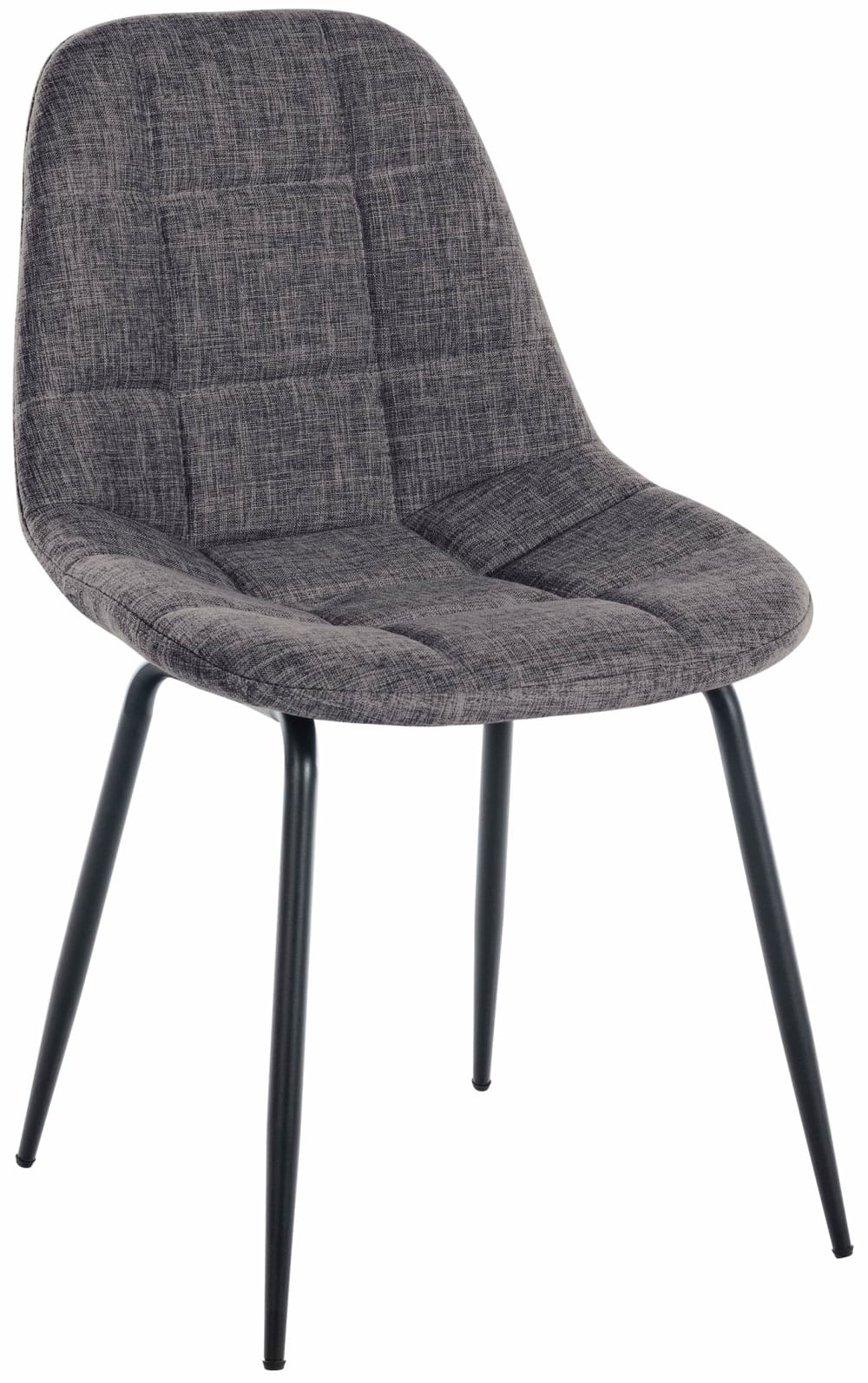 Chaise Tom En Tissu Gris Clair