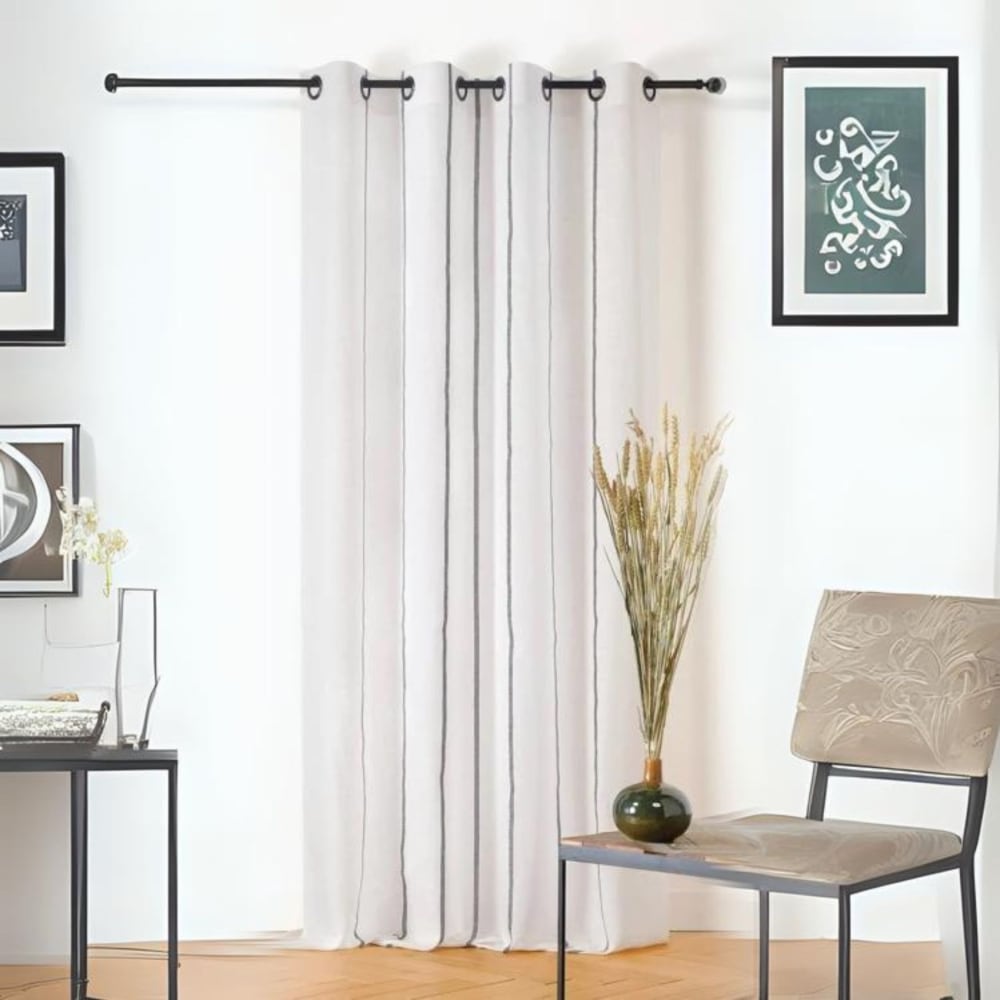 Voilage Linder Poly-lin 260 Cm 145 Cm Blanc 71% Polyester 29% Lin