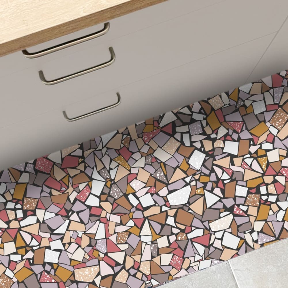 Tapis antidérapant - Fragments - vinyle - int./ext. - Multicolore - 120x200cm