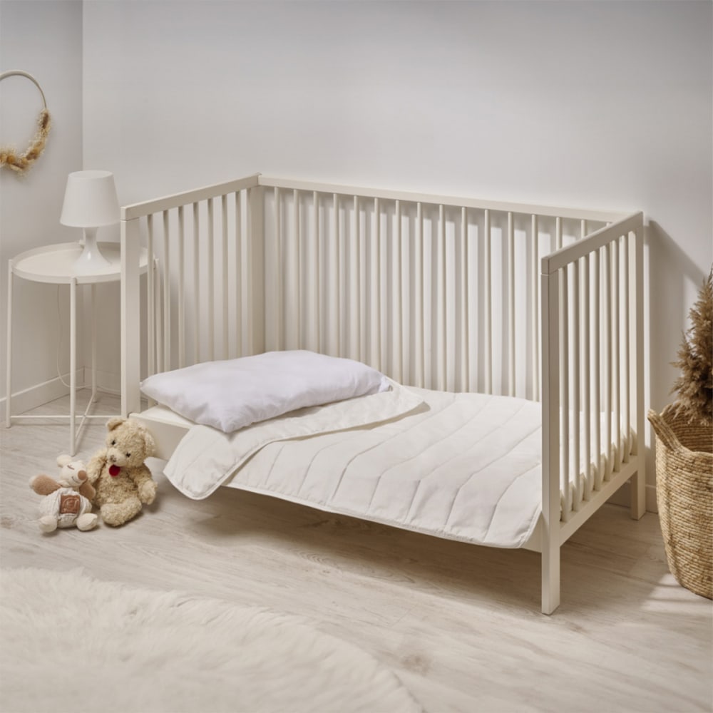 Couette + oreiller bébé enveloppe coton bio 75x120cm