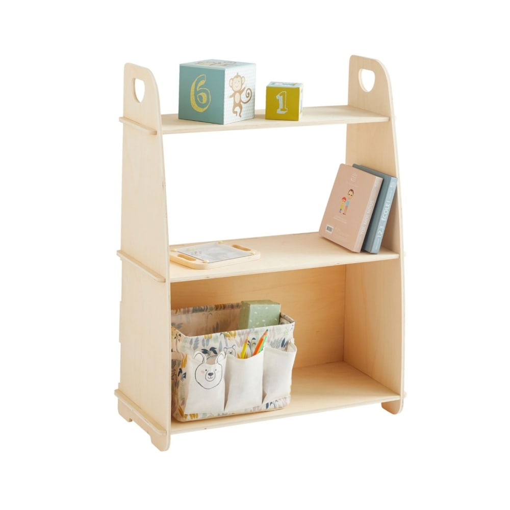 Bibliothèque enfant 3 étagères sans clous ni vis bois 69 x 30 x 85 cm