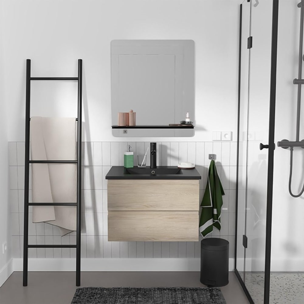Meuble simple vasque 60cm SORRENTO + vasque