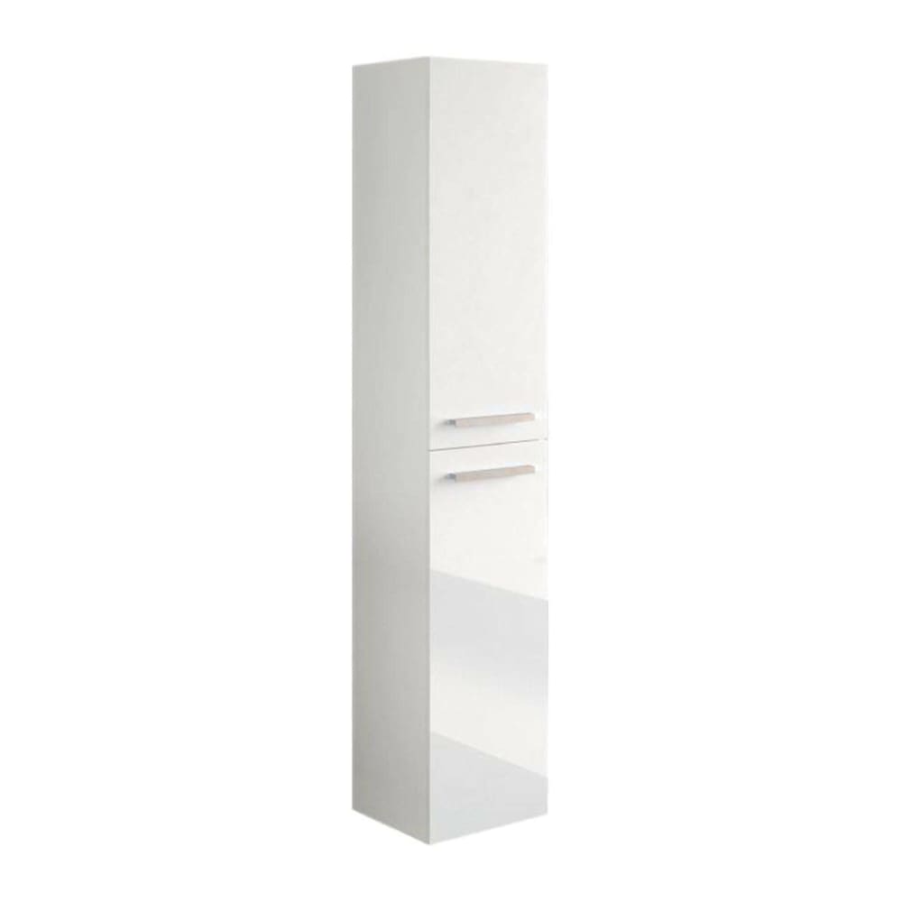 Colonne De Salle De Bain,effet Bois,blanc Brillant,30x25h150 Cm