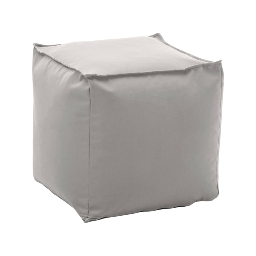 Pouf,en Tissu,blanc,45x45h45 Cm