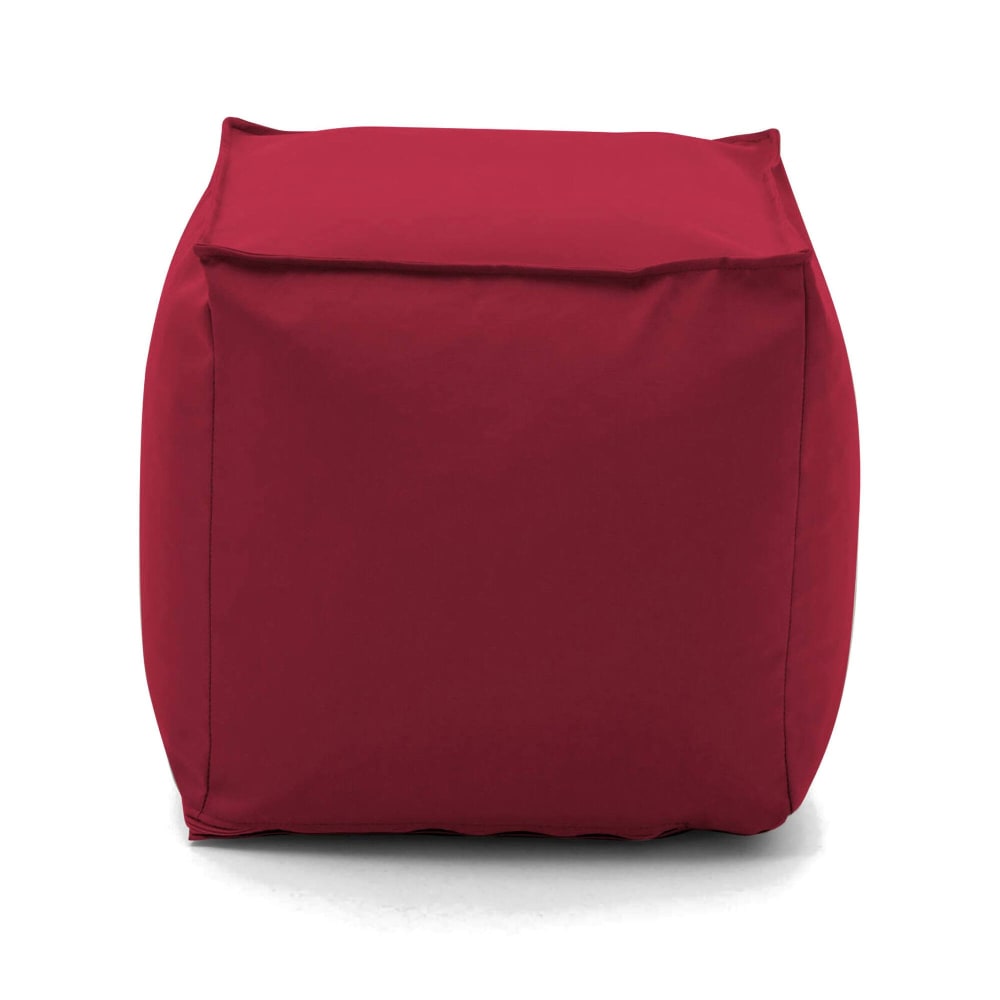 Pouf,en Tissu,rouge,45x45h45 Cm