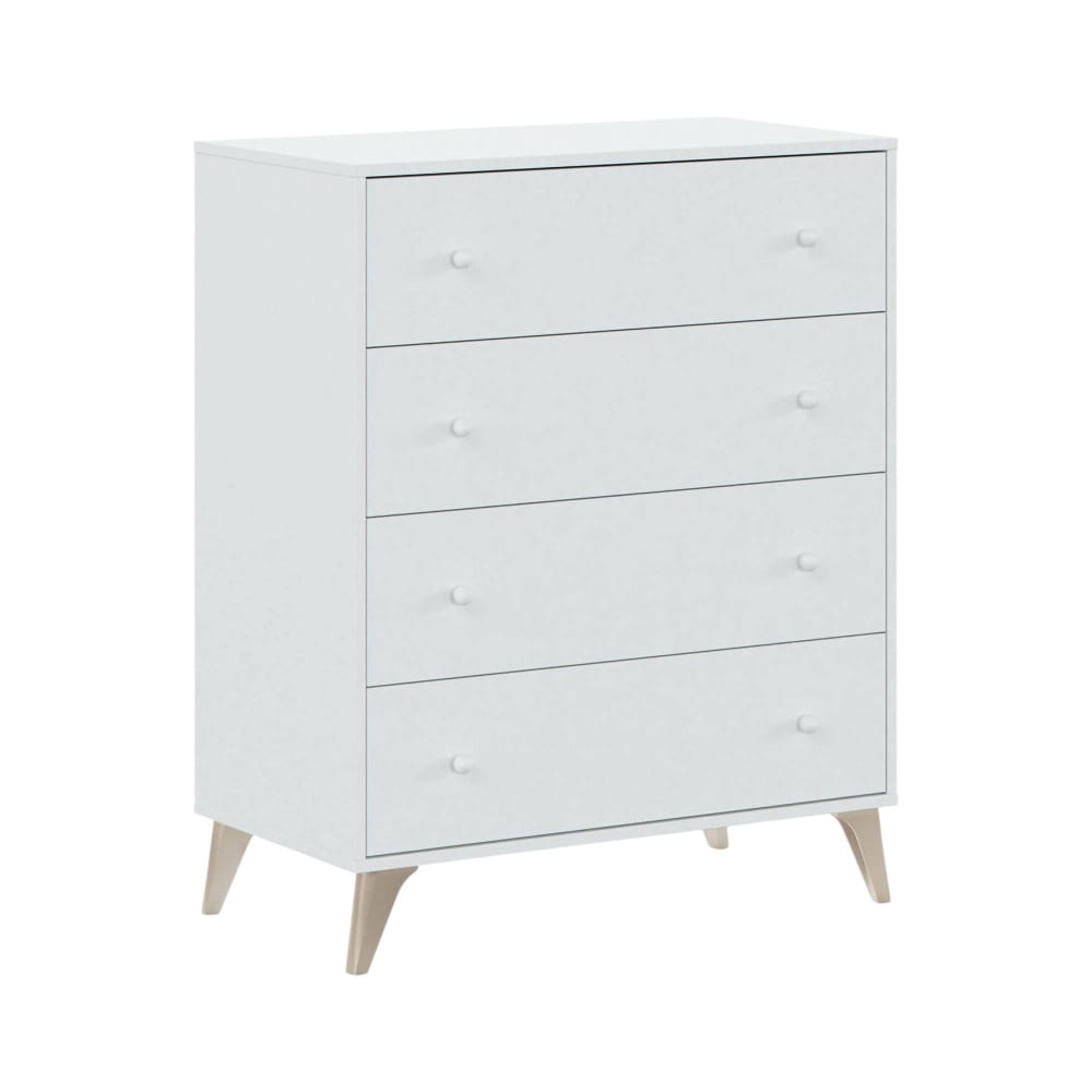 Commode Effet Bois Blanc 78x40 Cm