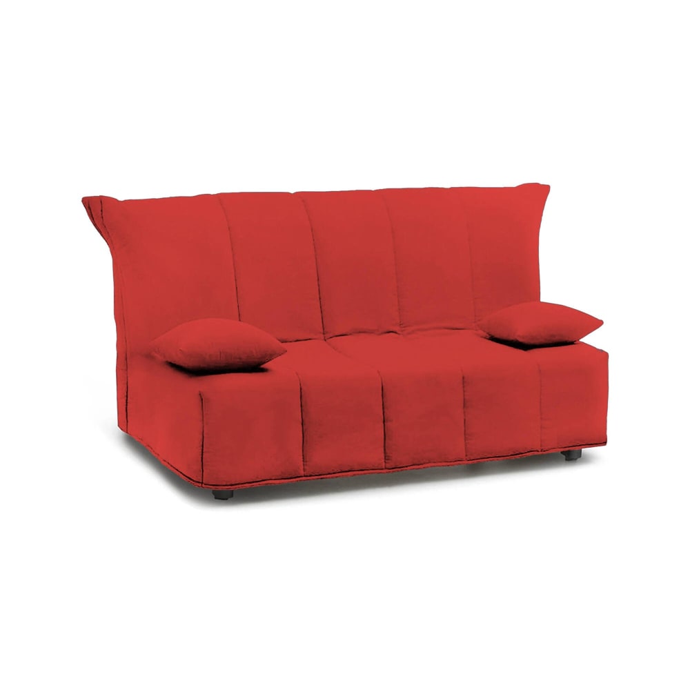Canapé Lit,en Tissu,rouge,125x90h85 Cm
