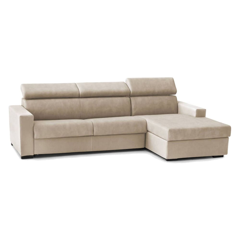 Canapé Lit,en Tissu,beige,260x95h85 Cm