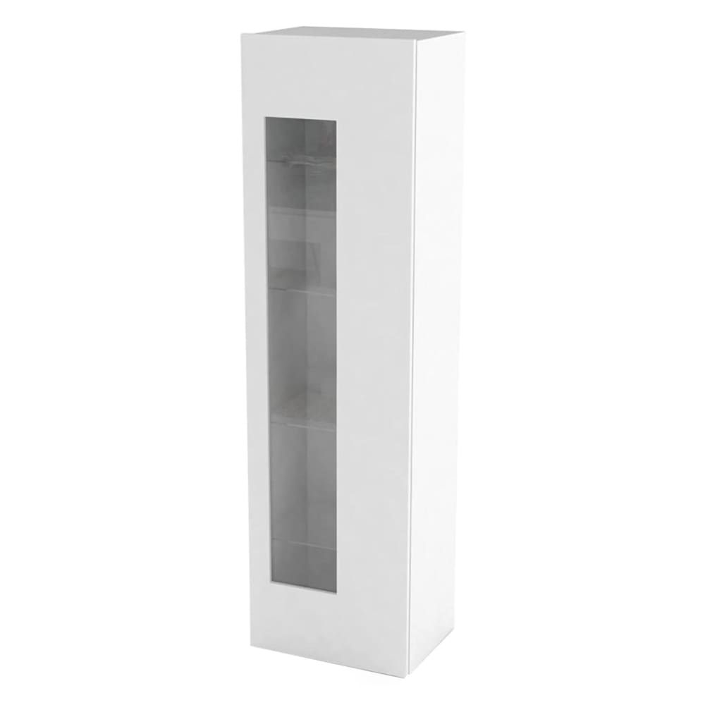 Vitrine Effet Bois Blanc Brillant 45x34 Cm