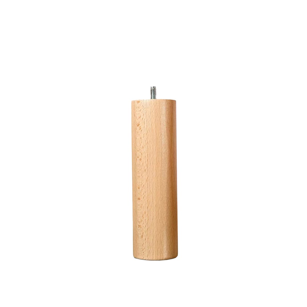 Pied de lit cylindrique en bois 25 cm - Naturel - Unité