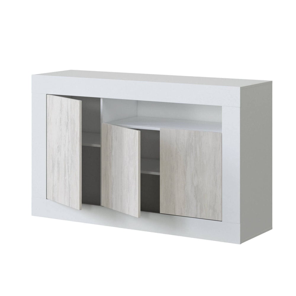 Buffet Effet Bois Blanc 167x42 Cm