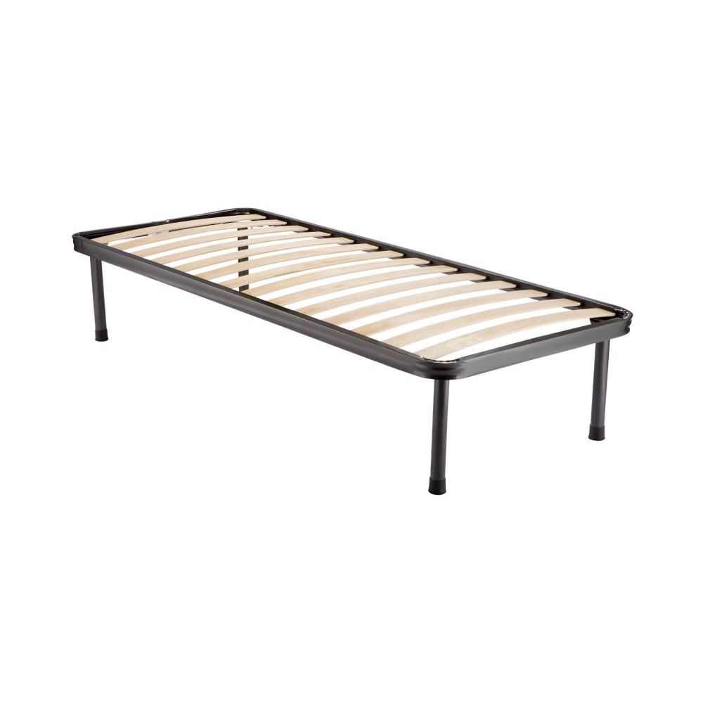 Réseau De Lit Simple,en Bois,gris,190x80h38 Cm