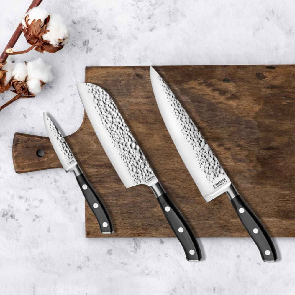 Set de 3 couteaux de cuisine Noir - Carbon par Sabatier Trompette