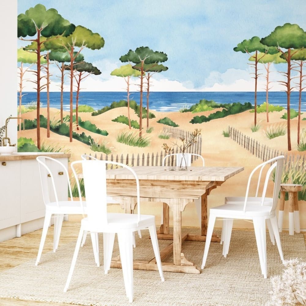 Papier peint panoramique - Les Landes - Multicolore - intissé: 150g/m² - 7 lés: 336x270cm