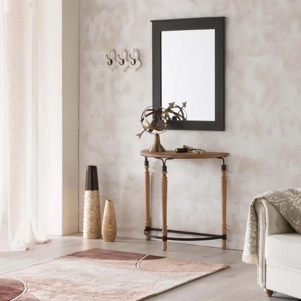 Meuble D'entrée Alexandra House Living Marron Métal Bois D'épicéa Bois Mdf 35 X 76 X 80 Cm
