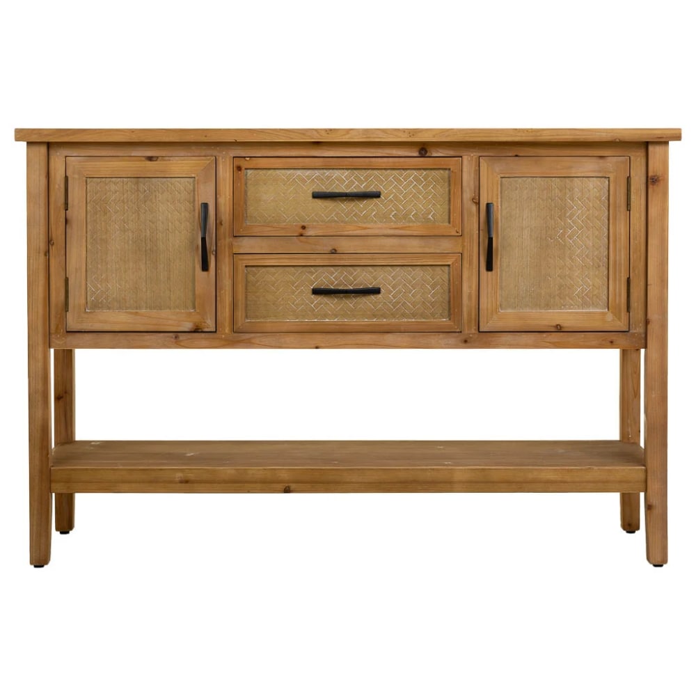 Meuble D'entrée Avec Tiroirs Alexandra House Living Marron Bois D'épicéa Bois Mdf 35 X 81 X 122 Cm