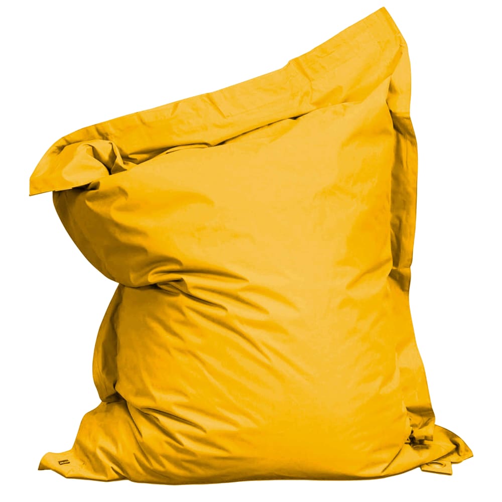 Housse vide de coussin de sol XL jaune Oviala