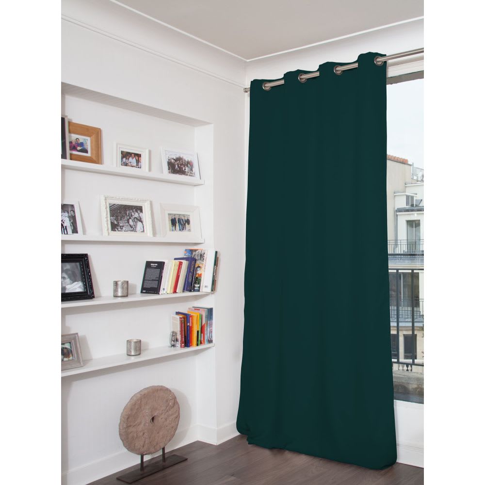 Rideau phonique Oeillets - Vert MC228 140L x 260H MOONDREAM