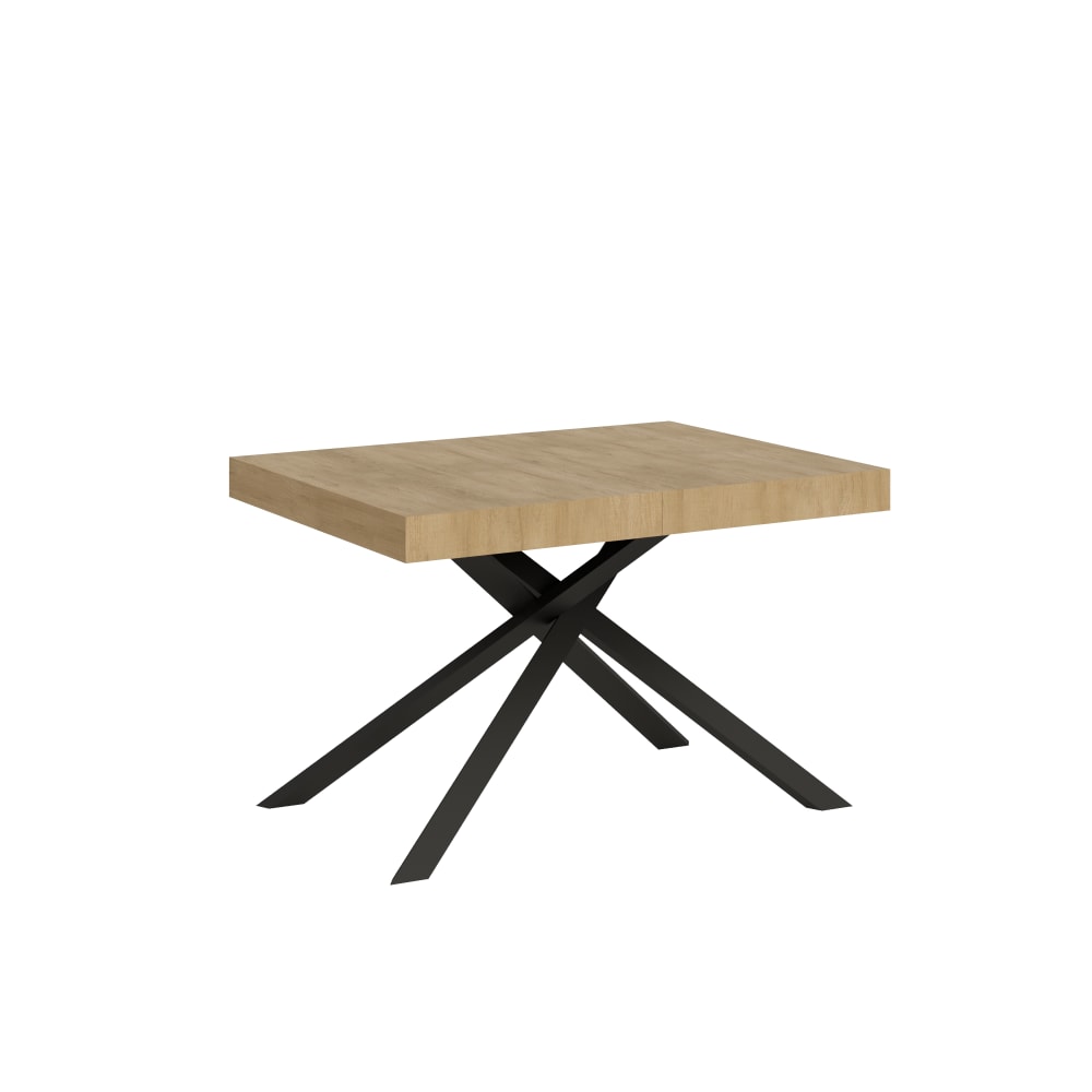 Table Extensible 130/234x90 Cm Karida Chêne Nature Pieds Anthracite