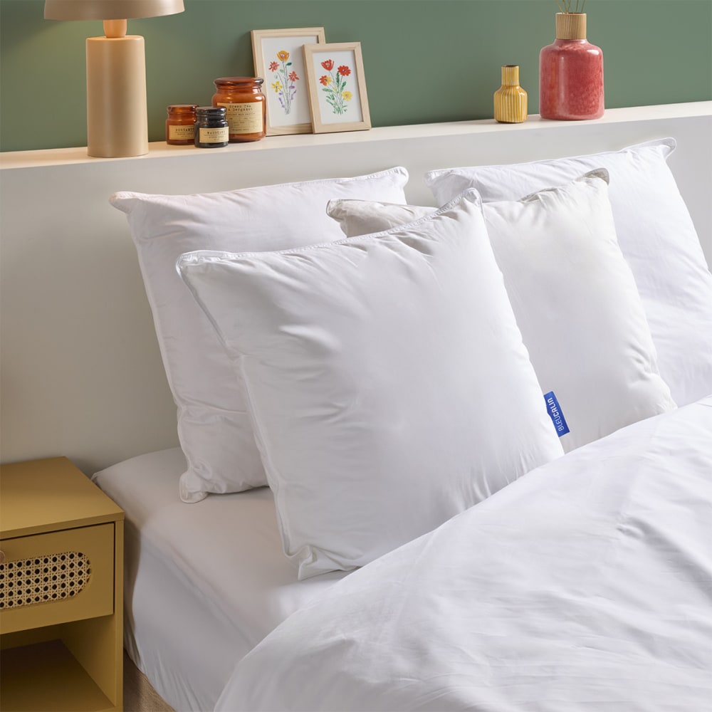 Lot de 2 oreillers volume moelleux 60x60cm