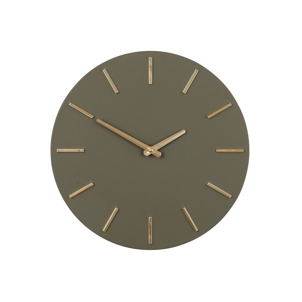 Horloge brun foncé aluminium h4xl35.5xl35.5cm