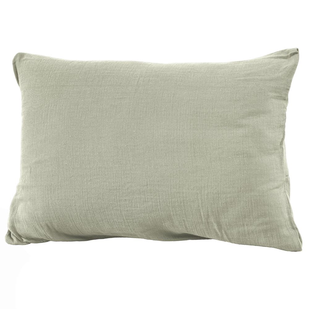 Taie D'oreiller 50x70 Cm Gaze De Coton Vert D'eau